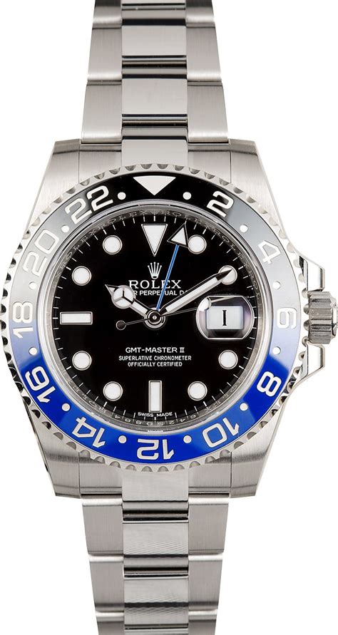 rolex gmt batman wristshots|gmt Batman Rolex price.